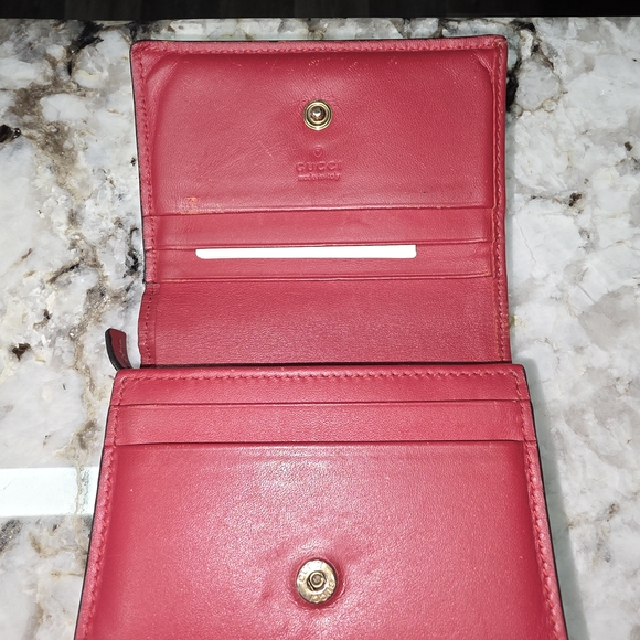 Gucci Beige Cherry Print Women's Wallet - Picture 2 of 12